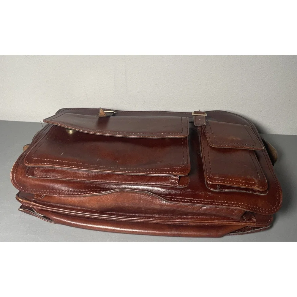Men's Leather Briefcase Messenger Satchel Bag‎